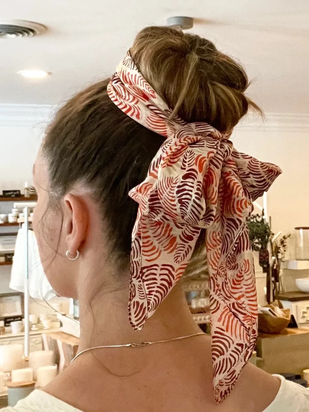 Annahmol upcycled silk neck/head scarf